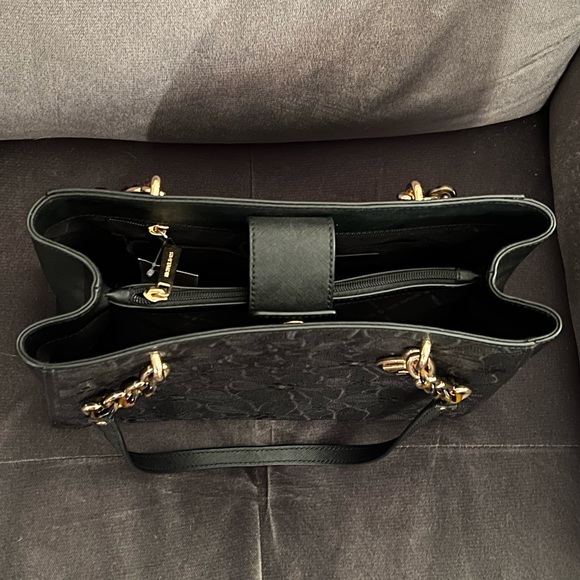 Michael Kors Large Sofia Floral Leather Tote Black - Picture 2 of 9